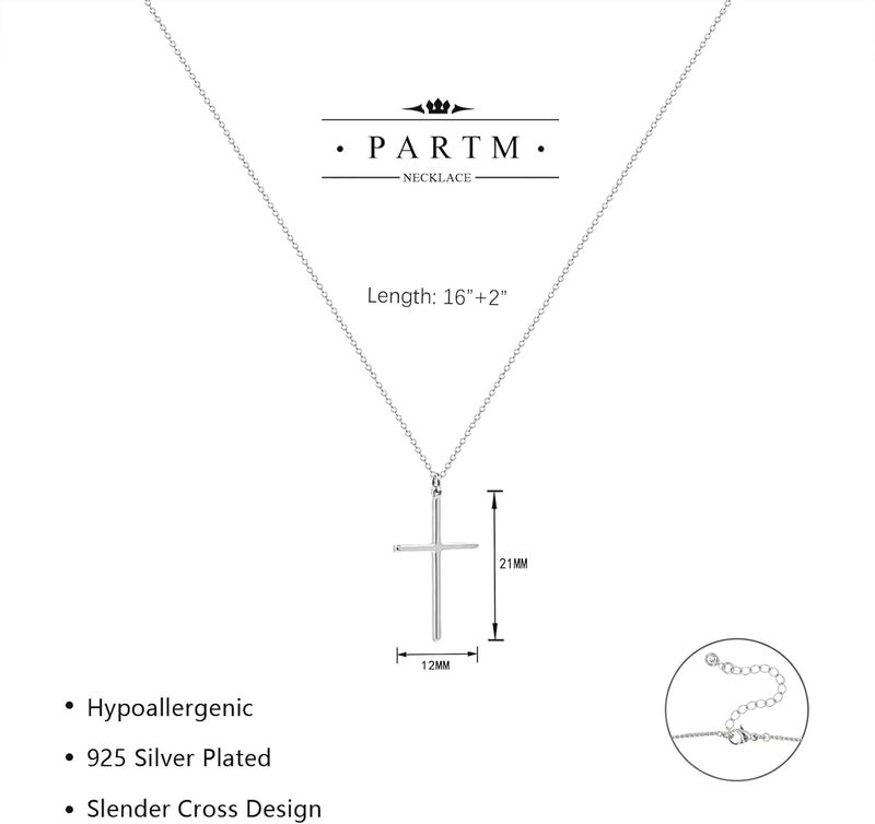 Partm Gold Cross Necklace for Women 14K Plated Dainty Pendant Cross Chain Faith Crucifix Choker Baptism Necklace for Women Trendy Religious Jewelry Hypoallergenic - Image 5
